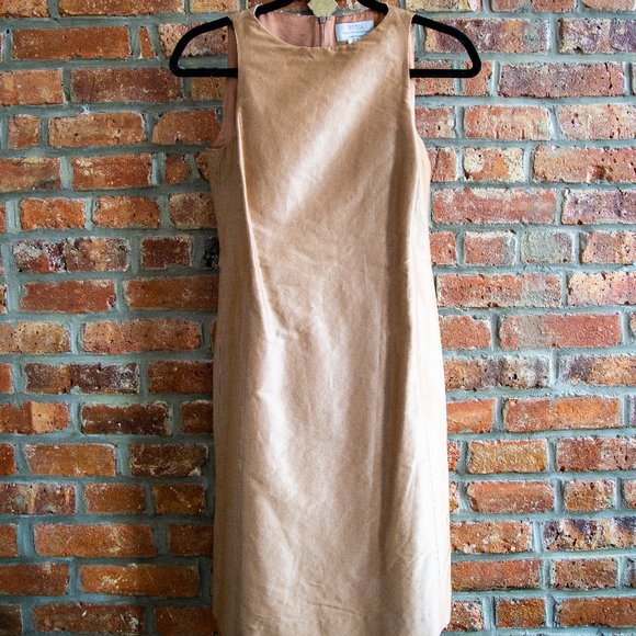 Barneys NY Vintage Gold Silk Dress - Picture 6 of 6